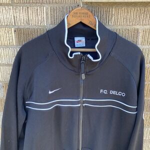 FC Delco Men's XL Nike Soccer Jacket Zip Up Delaware County Philadelphia Black